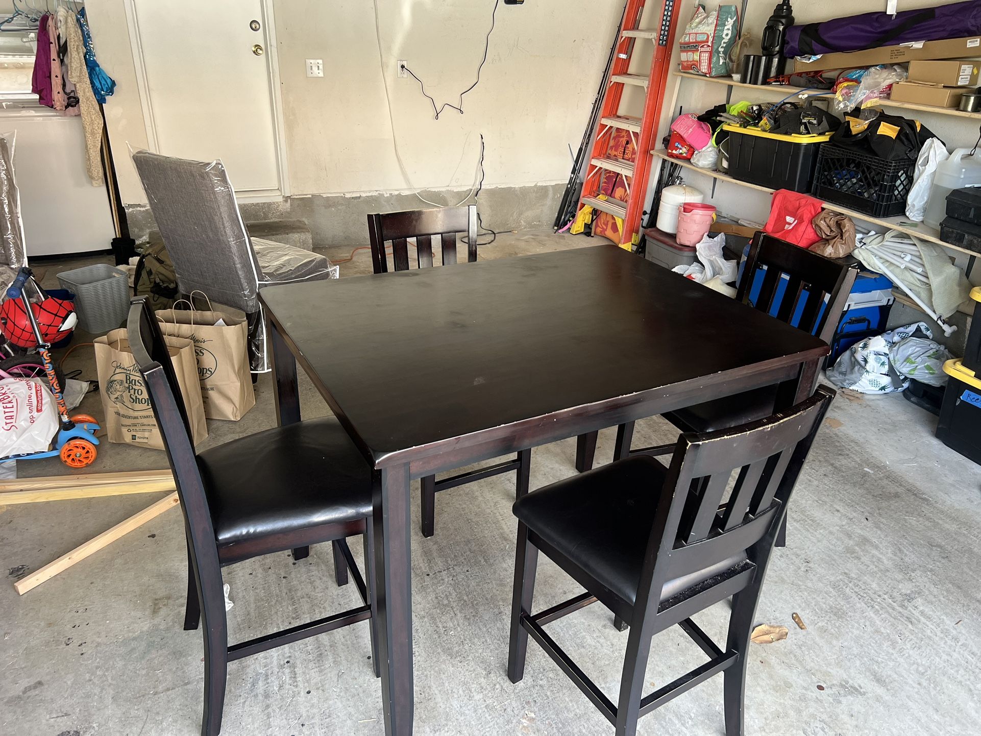 High Table With Four Chairs