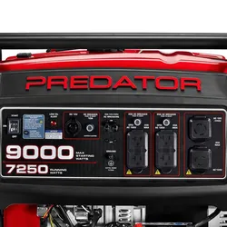 Predator 9000 Gas Generator with wheel kit and battery included