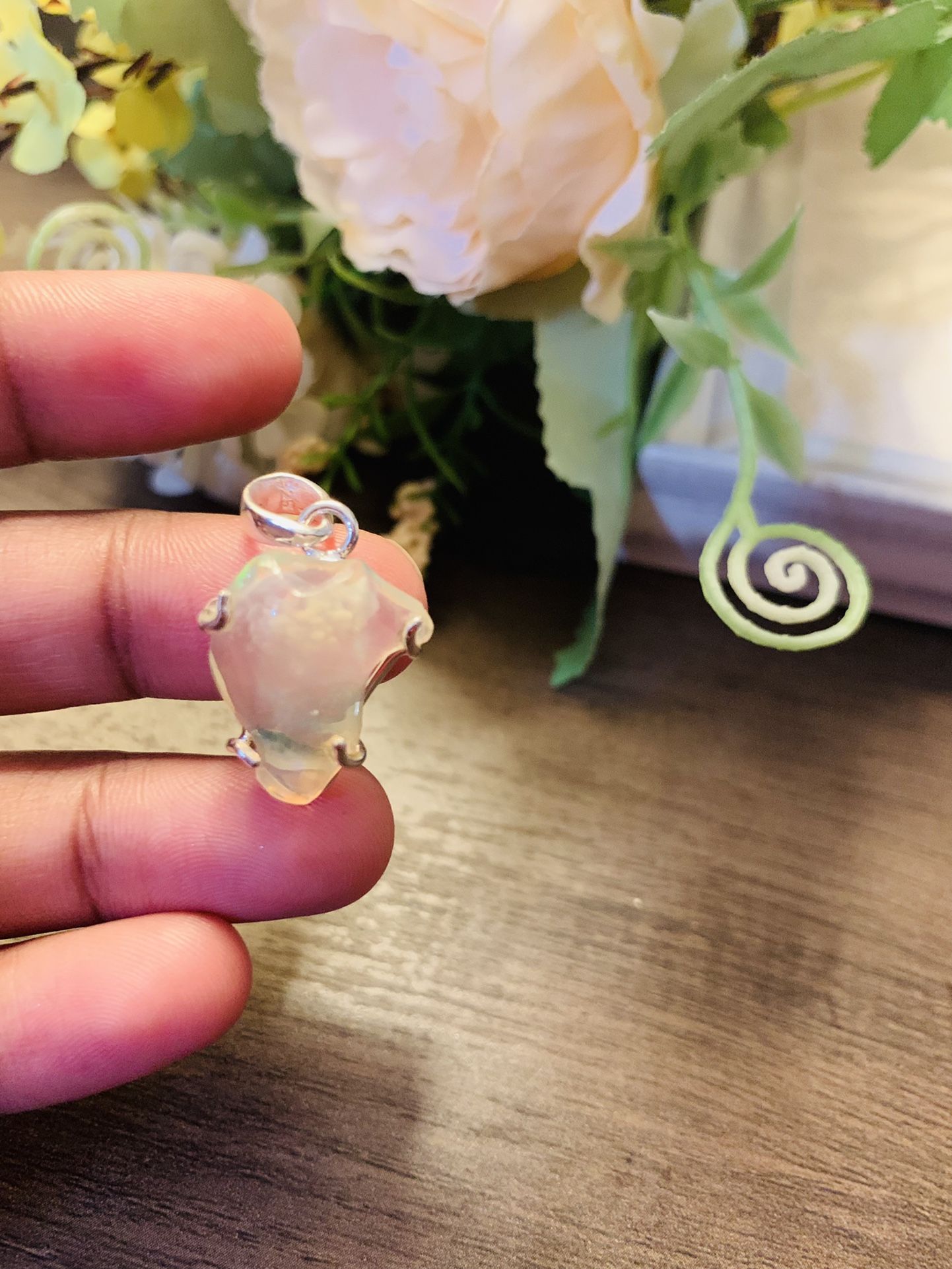 Mexican Opal 925 Sterling Silver Pendant