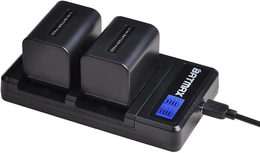 Batmax 2Pcs 2500mAh NP-FV70 Battery + LCD USB Charger for Sony HDR-CX190 HDR-CX200 HDR-CX210 HDR-CX220 HDR-CX230 HDR-CX580V HDR-PJ380 HDR-PJ430V HDR-P
