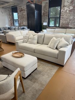 Pottery Barn-Style 8ft Sofa w/Square Arms (NEW)