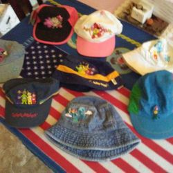 8 Disney kids hat with cartoons.