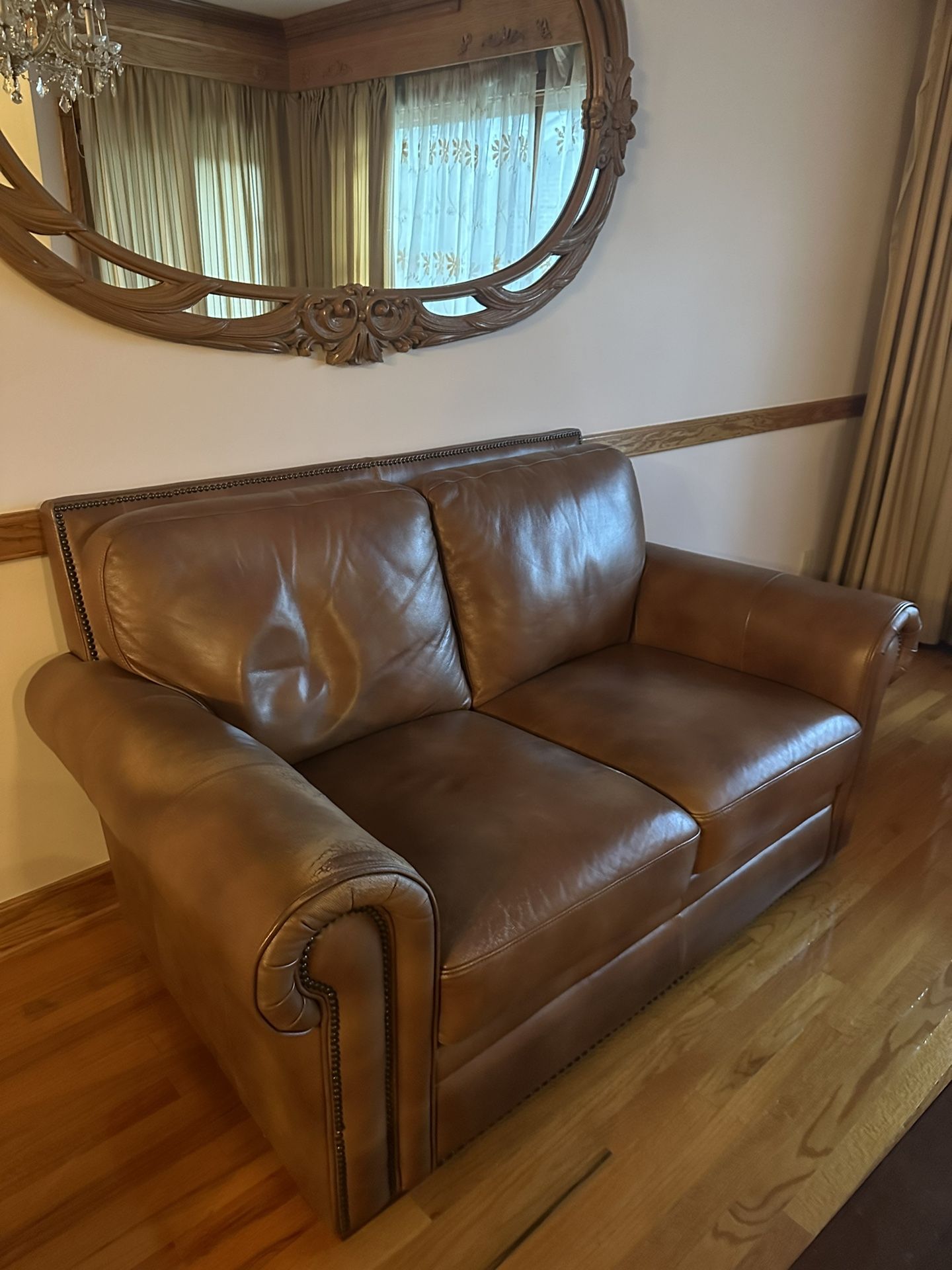 Brown leather Couch