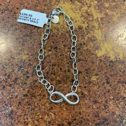 Tiffany & Co 7” Infinity Bracelet 