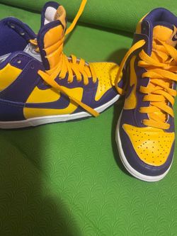 Nike Dunk High Yellow Purple Sneakers