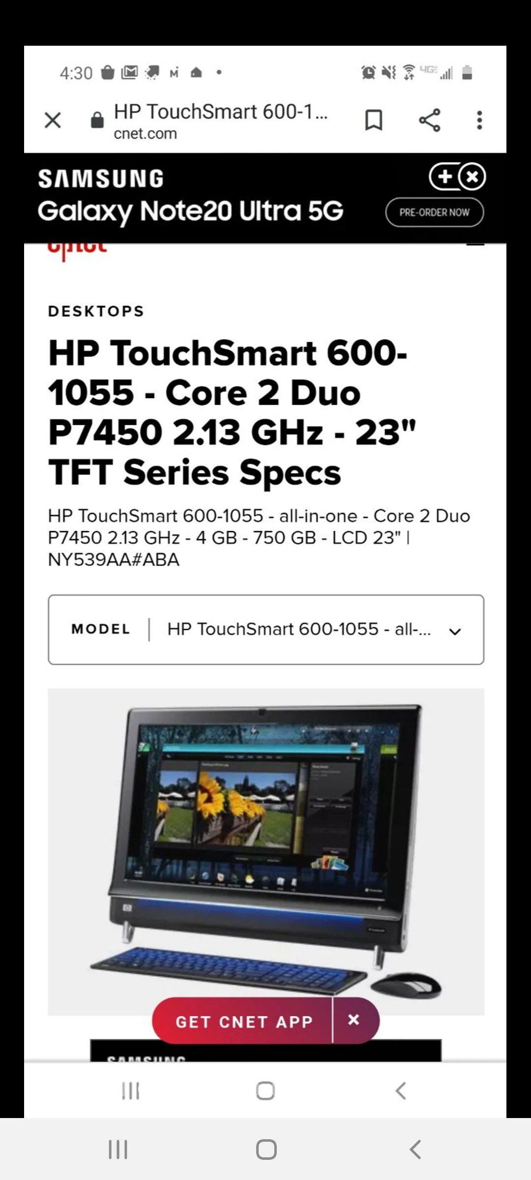 Hp touchsmart all in one computer lcd