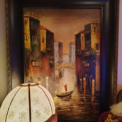 Three Rare Oil Paintings With Certificate Prices On Backs Famous Collection 