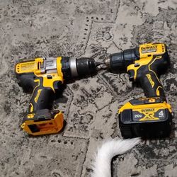 2 DeWalt 20 Max Cordless Drills With 1battery 1 Is Hammer Drill