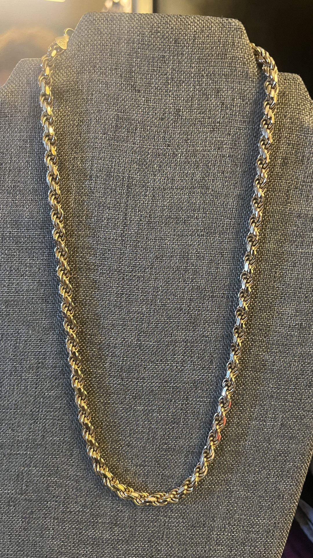 Solid Vermeil Gold Over Sterling Silver Chain