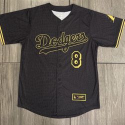 Dodgers Kobe Bryant Baseball Lakers Night Mamba SGA Jersey size Medium