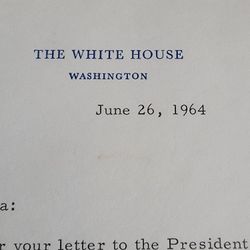 1964 Autographed Letter Juanita Roberts Personal Secretary of PRESIDENT JOHNSON
