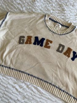 Jessica Simpson Game Day Cropped Sweater Large