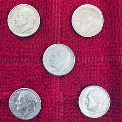 (5) silver Dimes  $55.00 CASH,TEXT FOR PRICES. 