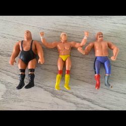Vintage 1985 LJN WWF Hulk Hogan King Kong Bundy The Iron Sheik Action Figures