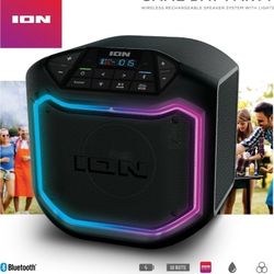ION Audio Game Day Party Portable Bluetooth Speaker with LED Lighting. Black, İPA127