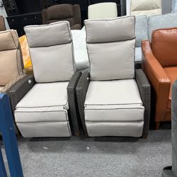 set of 2 , Grand patio Outdoor Reclining Chairs