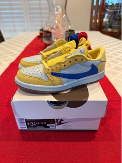 Nike Air Jordan 1 Low Travis Scott Canary 13.5C BRAND NEW