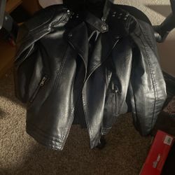 Kids Leather Jacket Size Small