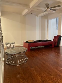 Glass and Chrome Coffee Table Set