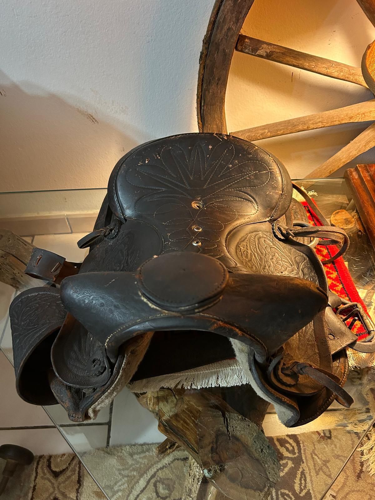 Adorno Antiguo Montura De Caballo