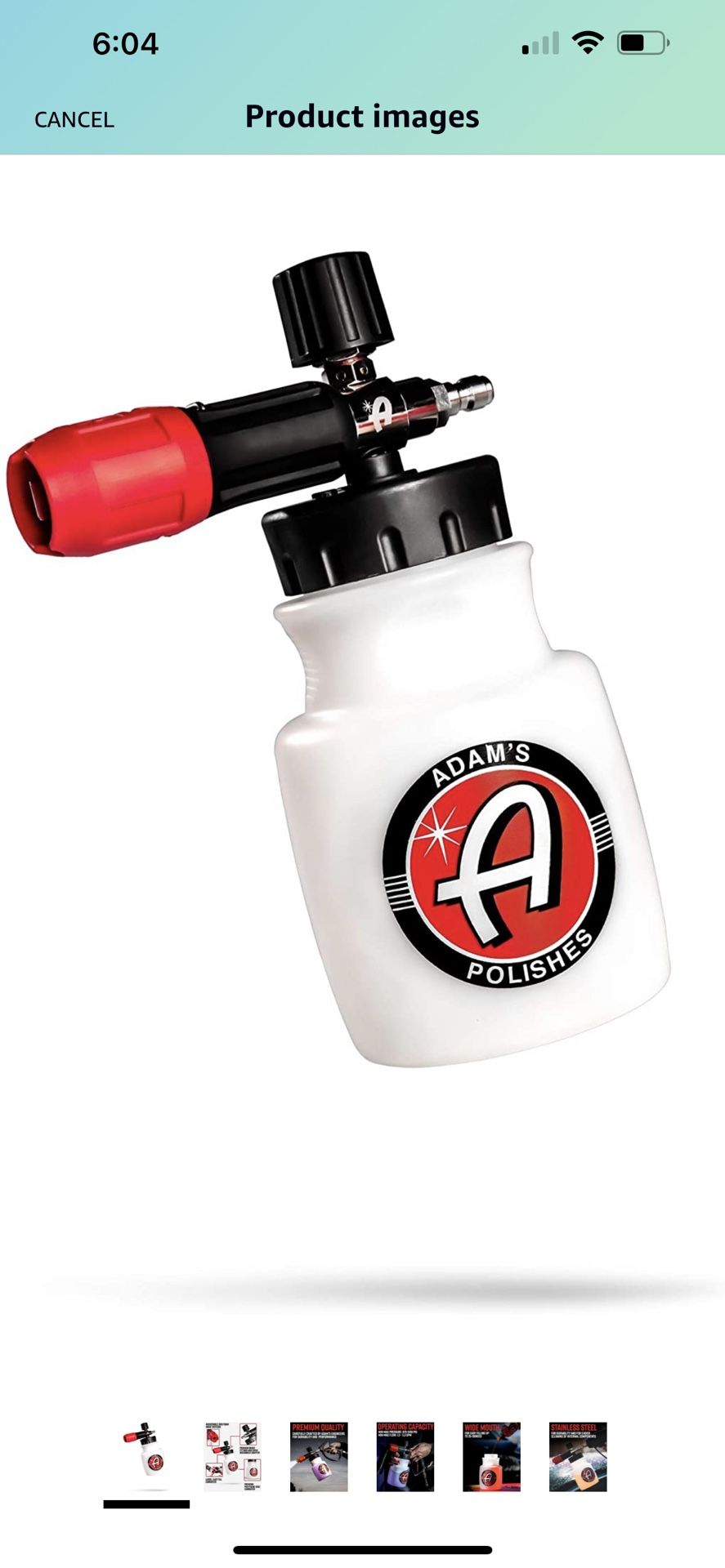 Adam's Premium Foam Cannon Custom Snow Foam Cannon Soap Sprayer for Car Wash Sprayer Cannister for Pressure Washer