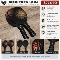 Pickleball Paddles Set of 2