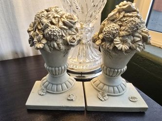 Vintage Shabby Chic Floral Bookends