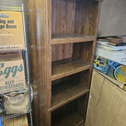 Free Bookshelf, Dark Wood Veneer
