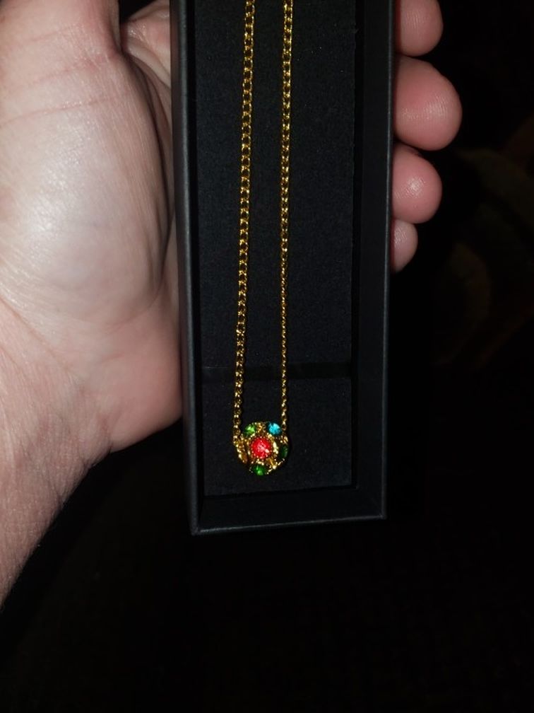 Simple Gold Bead Pendant Necklace/choker