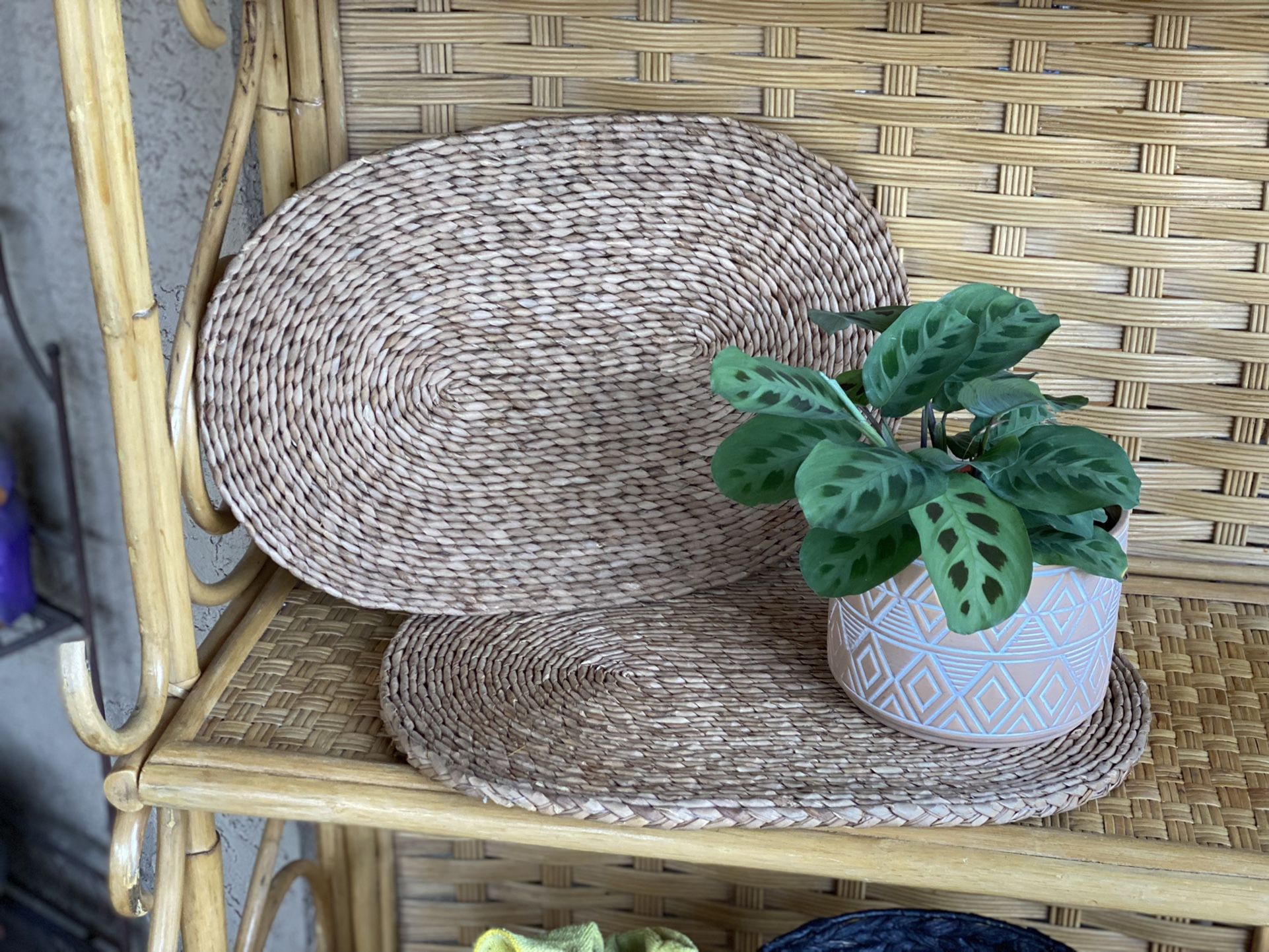 2- Heavy Wicker Placemat Setting