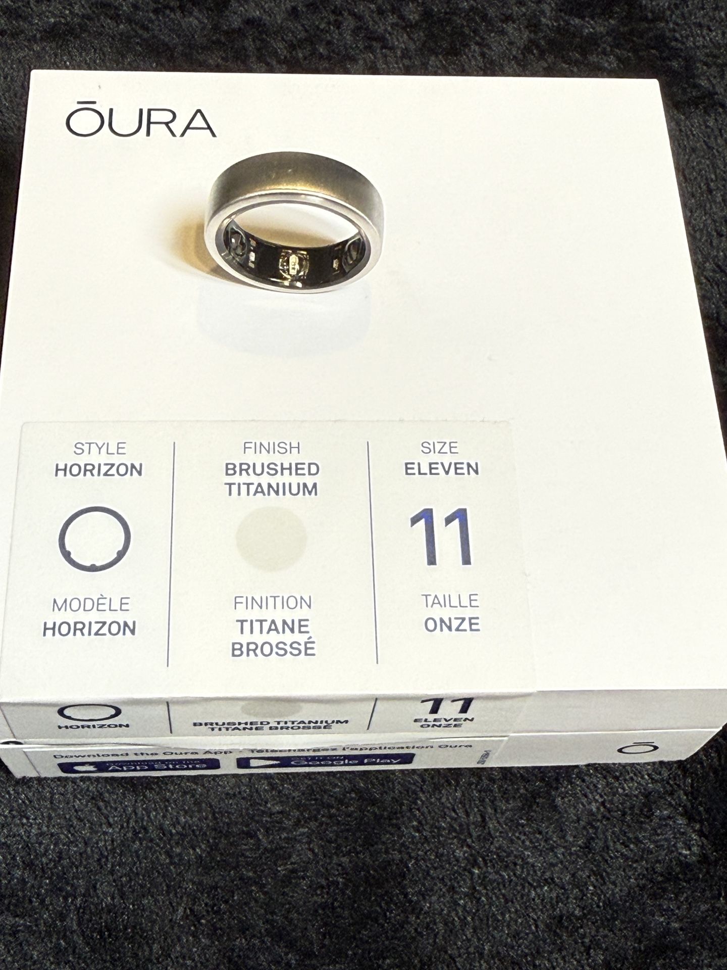 Oura Ring Gen3 Brushed Titanium Size 11