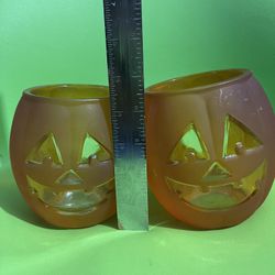 Vintage Pumpkin Candle Holders