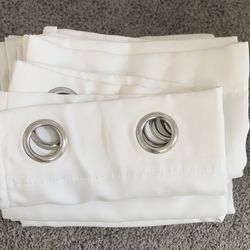 Used White Blackout Curtains - 5piecd