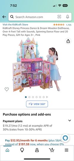 KidKraft Disney Princess Dollhouse + Barbies