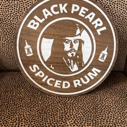 Black Pearl Spiced Rum Bar Sign