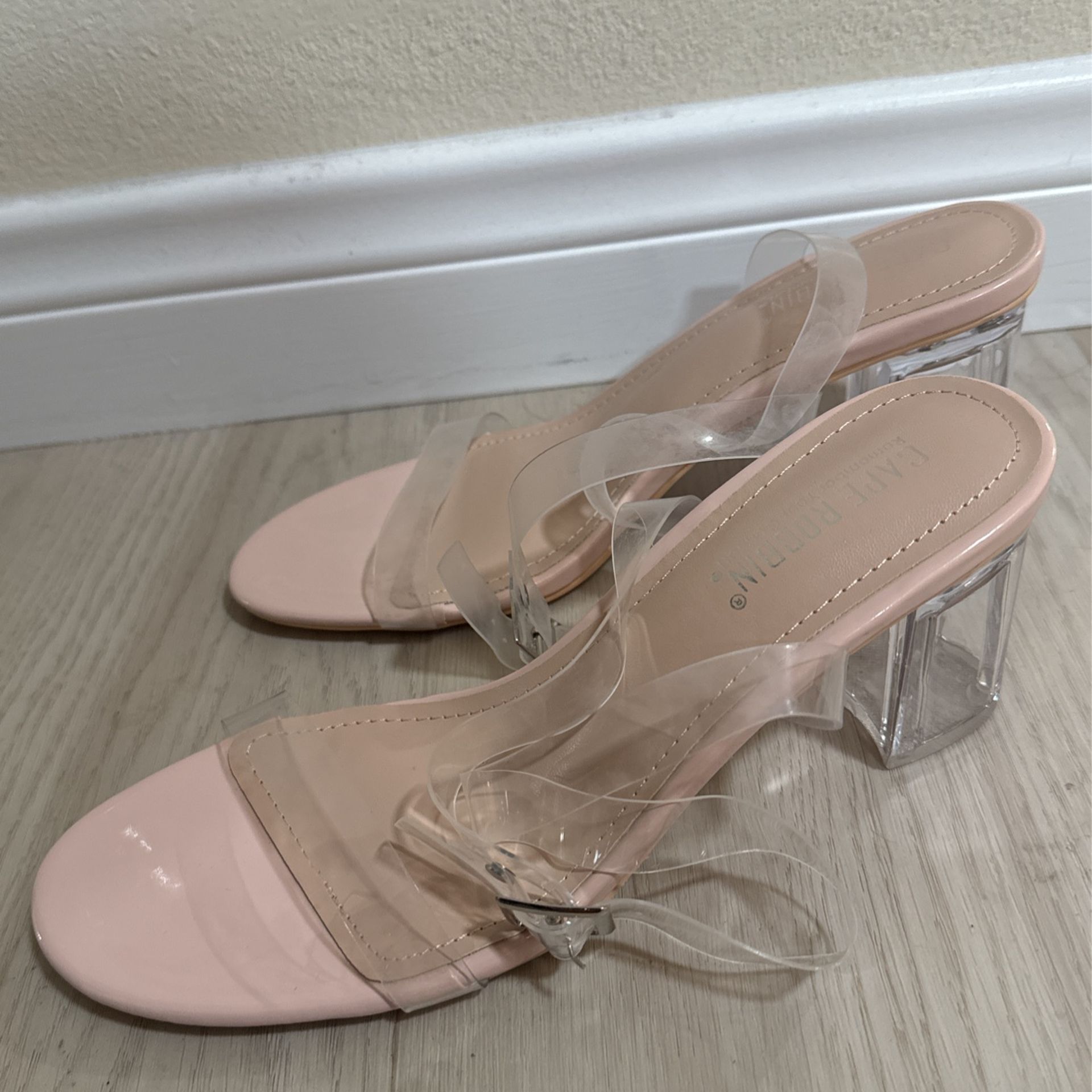 Clear Heels Size 8