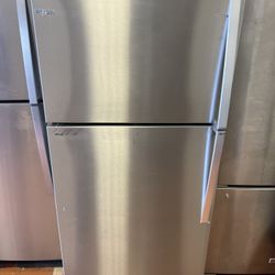Whielpool Top Freezer Fridge Stainless Steel 18cf 