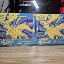 TWO [2] Ascended Heroes Pokemon Center Elite Trainer Box ETB Factory Sealed TCG