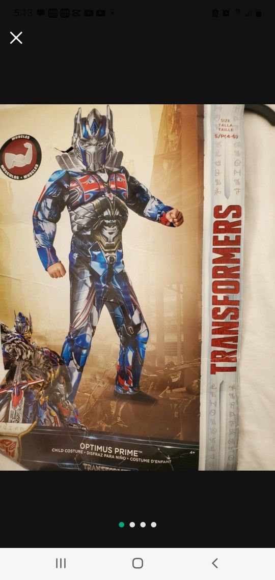 Halloween Custome For Kids Tranformer PRIME