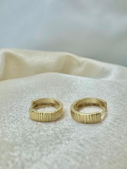 14k solid gold hoops