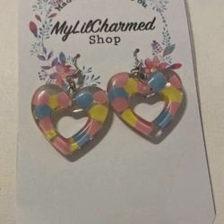Handmade Colorful Womens Heart shape Earrings NEW