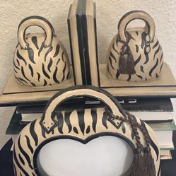 Book Ends & Matching Picture Frame