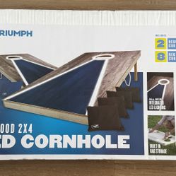 New All Wood LED Cornhole set - 2 X 4 $130 OBO