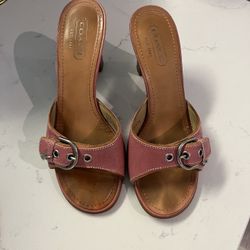 Vintage Pink Coach Heels 