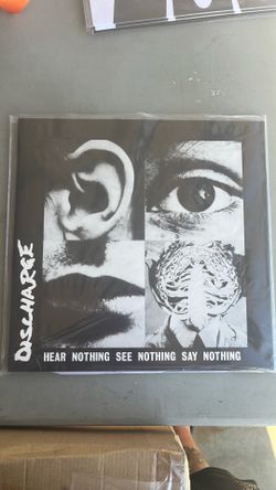Discharge - Hear Nothing See Nothing Say Nothing UK Punk Hardcore D Beat Vinyl Record LP