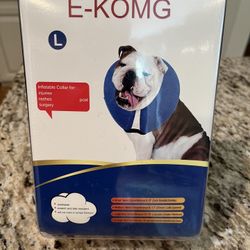 NEW E-KOMG Inflatable Collar For Injuries, Rashes, Surgery 