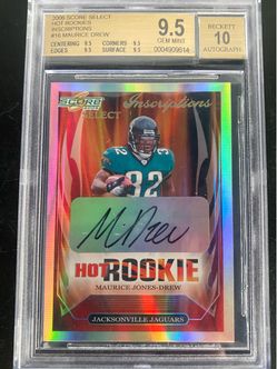 2006 Score Select Maurice Jones-Drew Hot Rookies Auto BGS 9.5