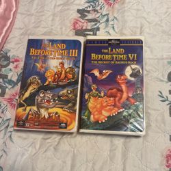Land Before Time 3 And 5 VHS Tapes