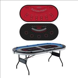 Barrington 10-player Poker Table with LED Lights