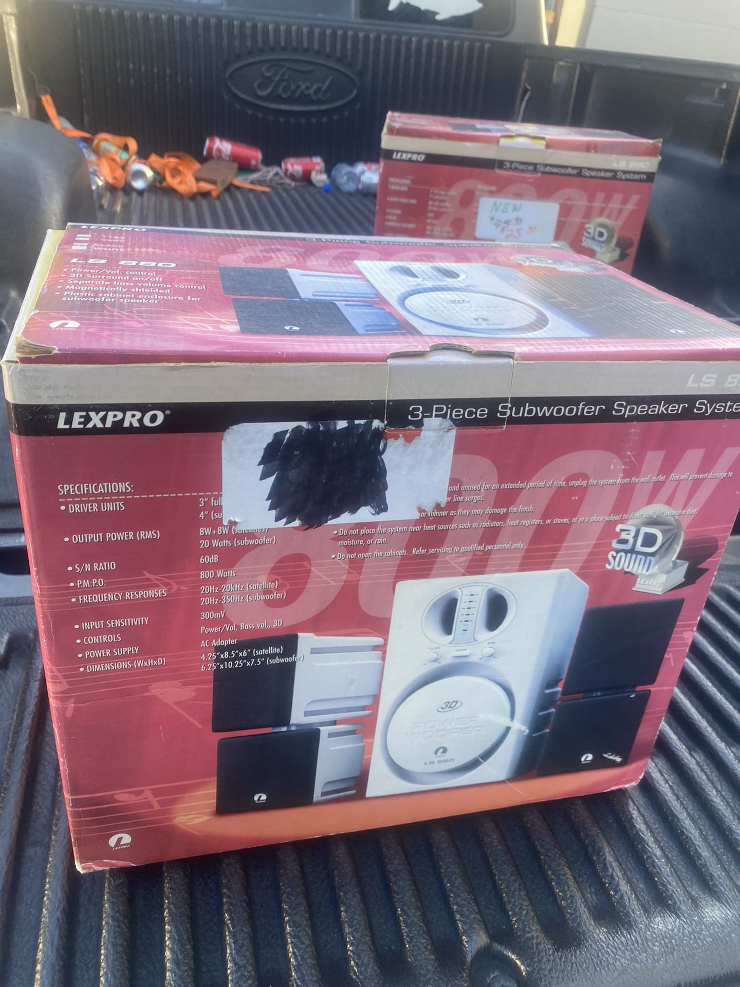 LexPro LS880 3D Sound 3-Piece Subwoofer Speaker System 800w